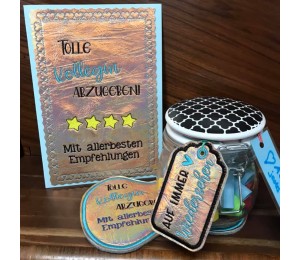 Stickserie ITH - Anhänger Abschied & Danke